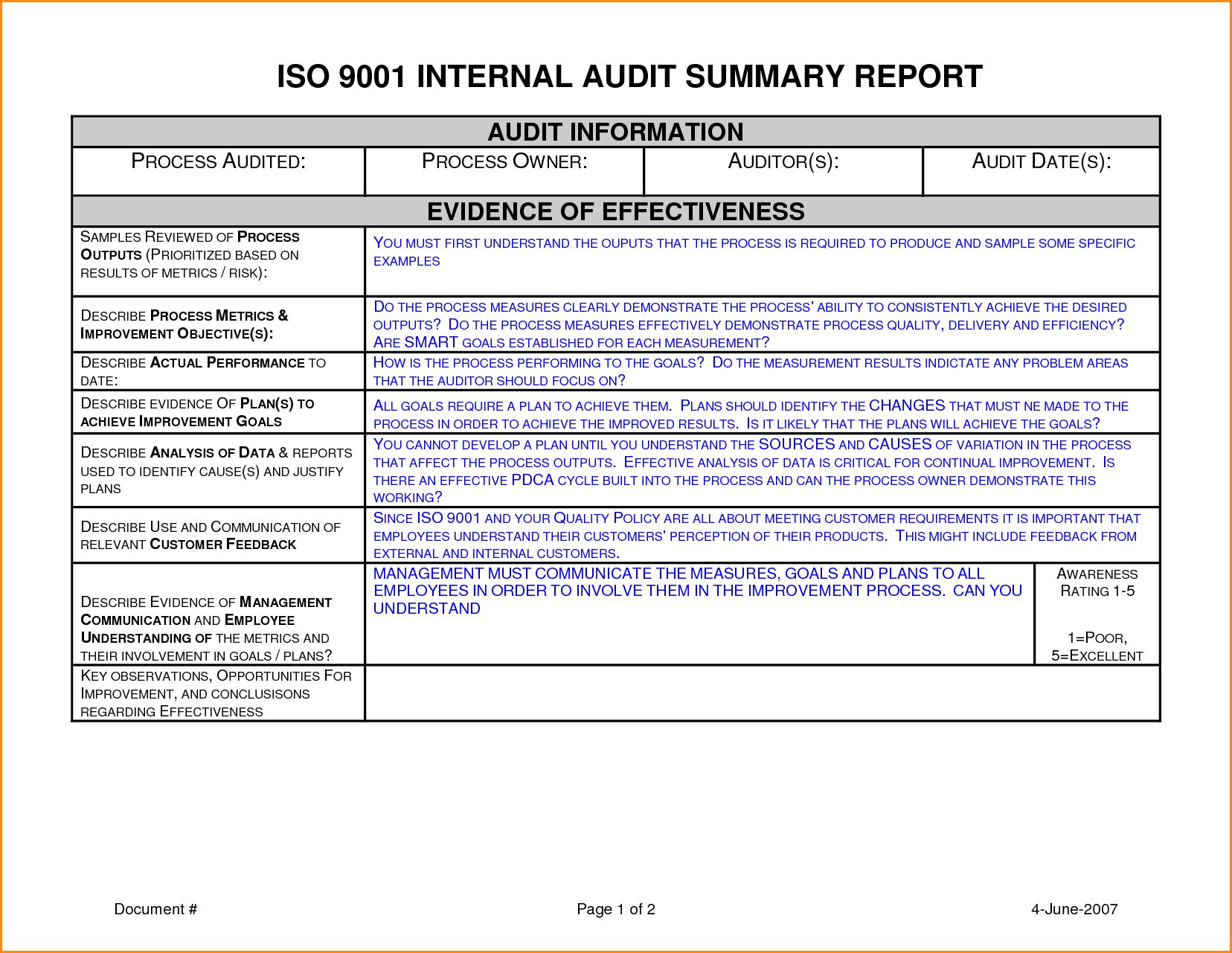 012 Template Ideas Internal Audit Report Sample Unbelievable In Iso 9001 Internal Audit Report Template Best Internal Audit Report Template Business Template