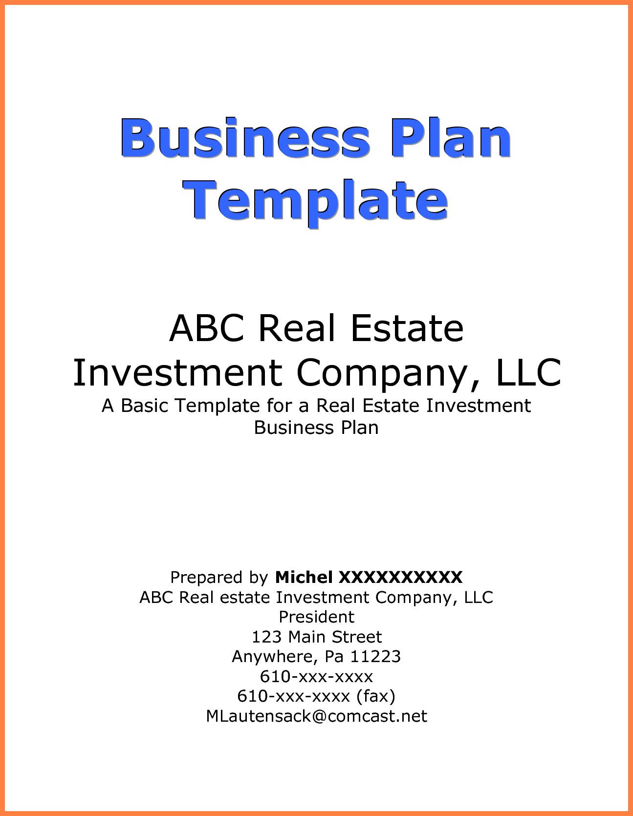 Business Plan Cover Page Template Inspirational Business Plan Cover Page Examp Business Plan Template Free Business Plan Template Simple Business Plan Template