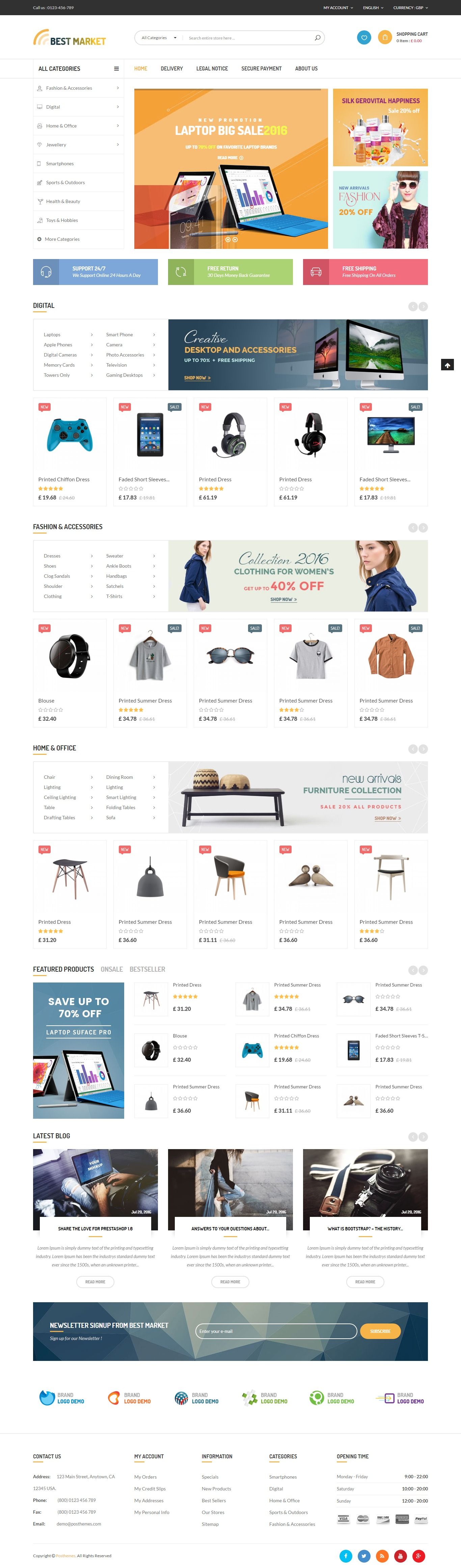 Yesthemes Net Free Download Bestmarket Multipurpose Mega Shop Responsive Prestashop Theme Prestashop Themes Web Design Examples Ecommerce Template