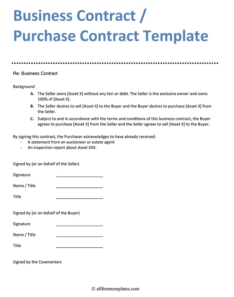 Contract Template Business Contract Template Contract Template Business Letter Template Contract