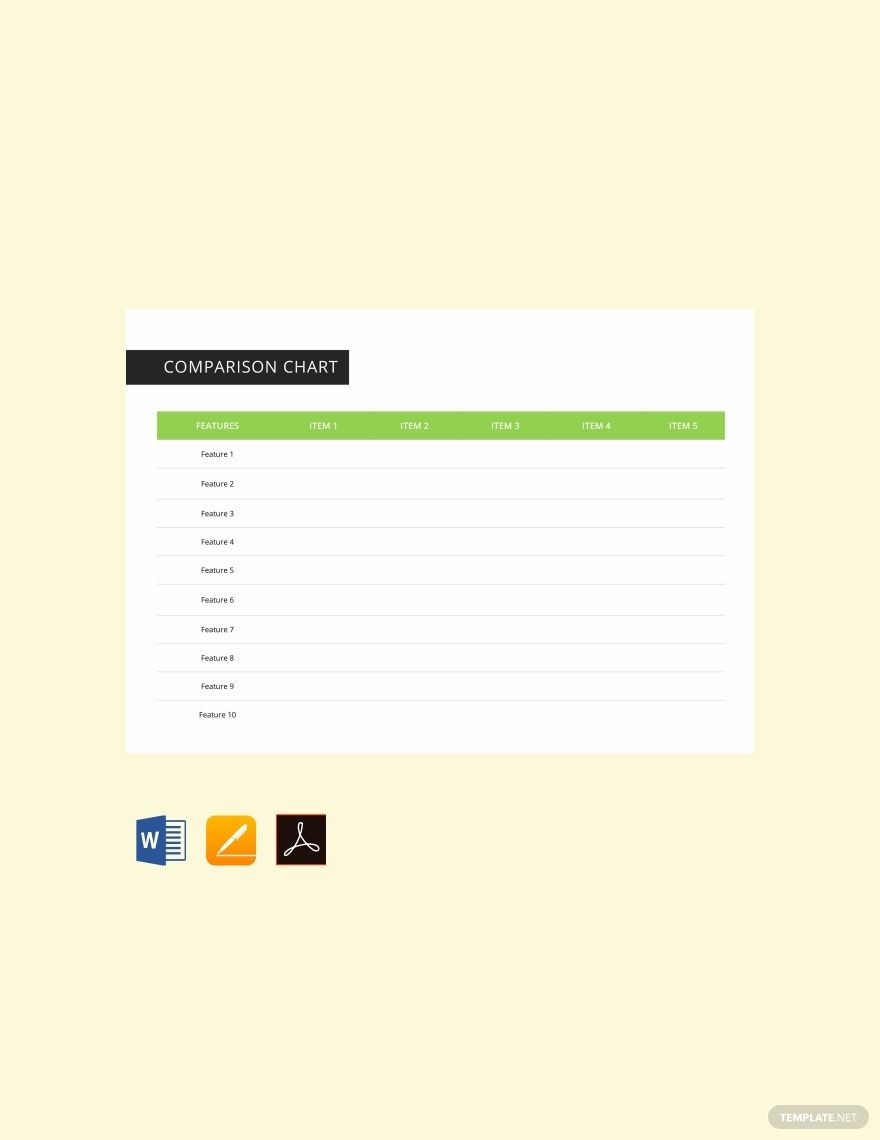 Blank Comparison Chart Template Google Docs Word Apple Pages Pdf Template Net Vintage Typography Retro Logos Templates