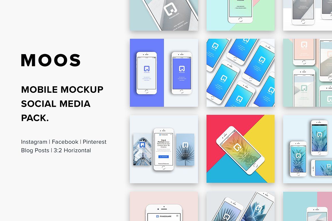 Moos Mobile Mockup Social Media Mobile Mockup Design Mockup Free Free Psd Mockups Templates