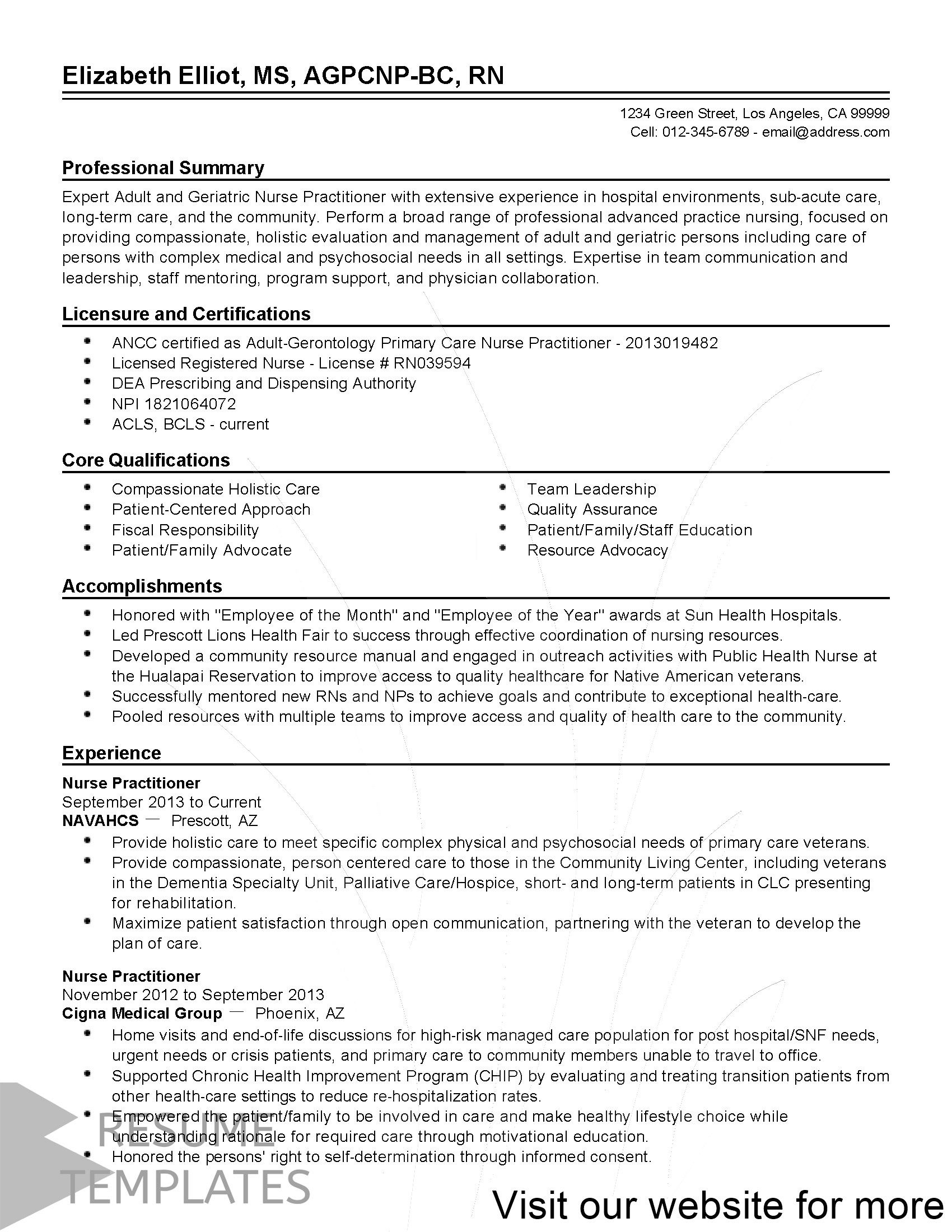 49 Experienced Nurse Resume Examples Nurse Job Description Nurse Practitioner Job Description Family Nurse Practitioner
