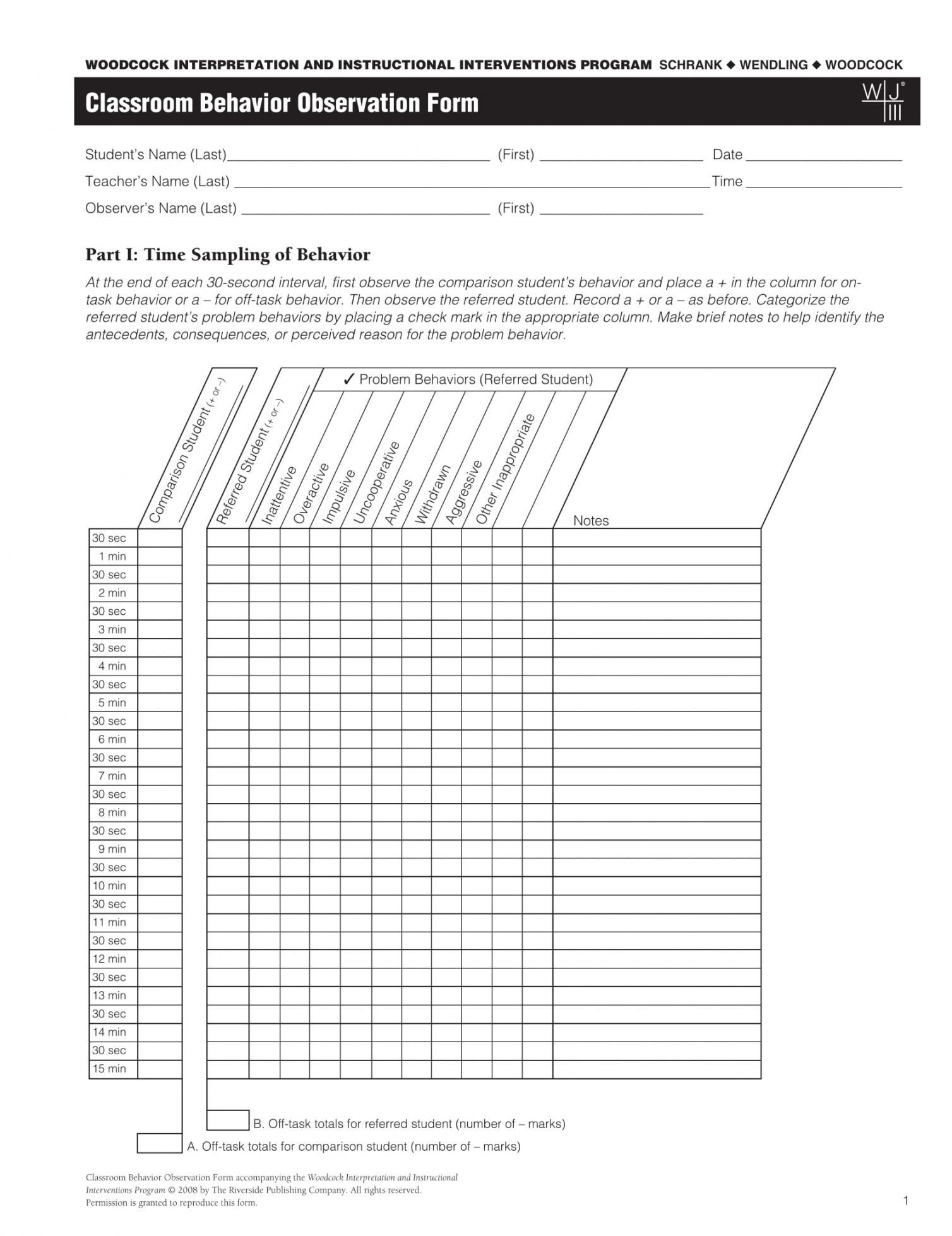Get Our Sample Of Student Behavior Checklist Template For Free Checklist Template Assessment Checklist Student Behavior