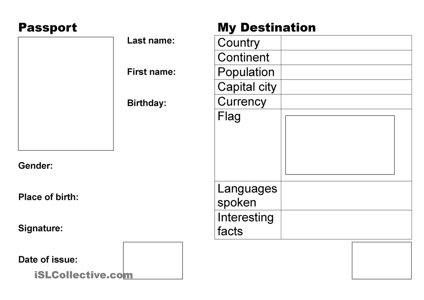 Passport Passport Template Classroom Fun Passport