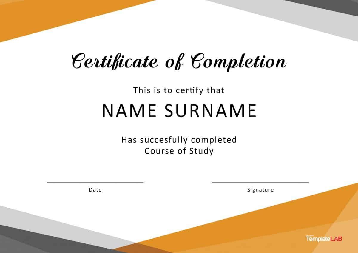 40 Fantastic Certificate Of Completion Templates Word Certificate Of Completion Template Certificate Of Participation Template Graduation Certificate Template