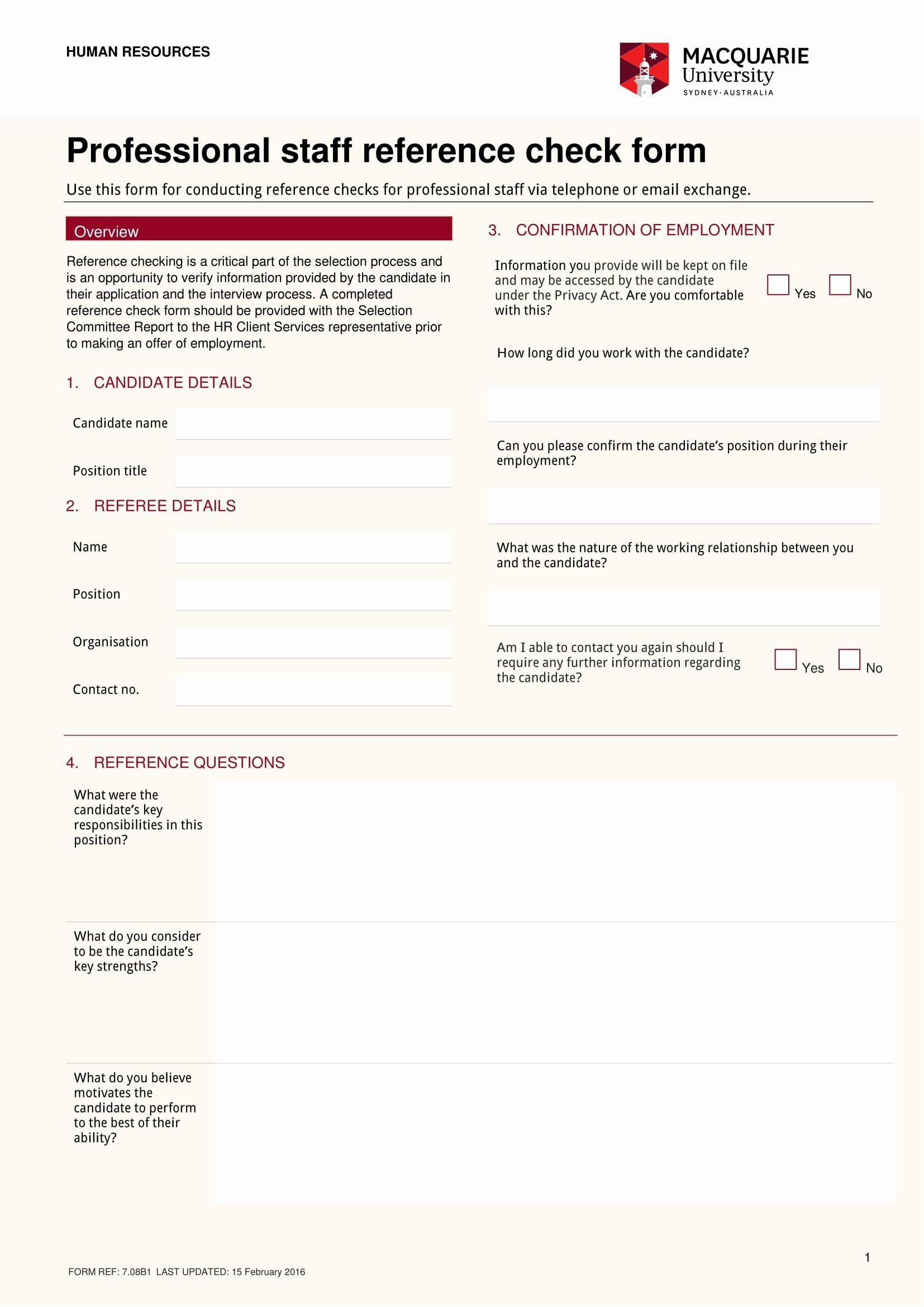 Sample Reference Check Form Lovely 14 Reference Check Forms Free Pdf Format Download Employment Reference Reference Letter Cover Letter Template