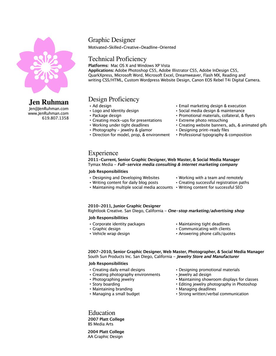 Graphc Design Resume Graphic Design Resume Resume Design Resume Words