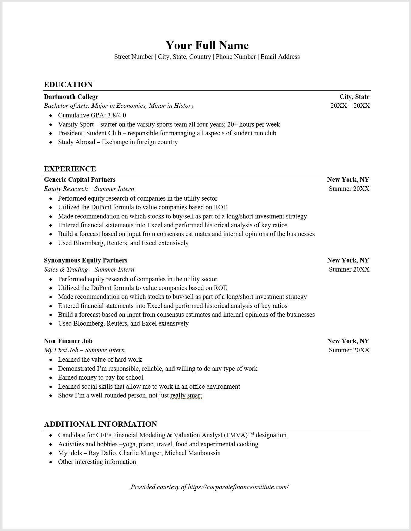 Wall Street Oasis Resume Template Elegant 11 Wall Street Oasis Resume Template Exampl Job Resume Template Resume Template Examples Downloadable Resume Template