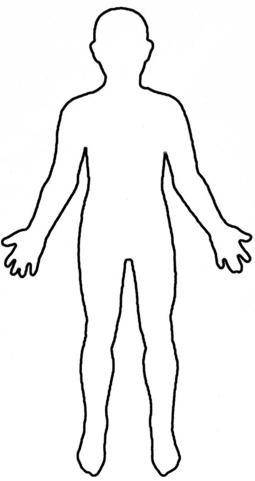 Human Body Outline Printable Human Body Outline Printable Body Outline Body Template Person Outline