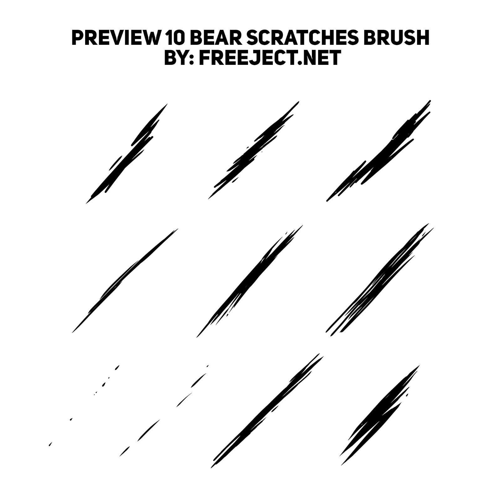 Free Download Bear Scratches Photoshop Brush Abr File