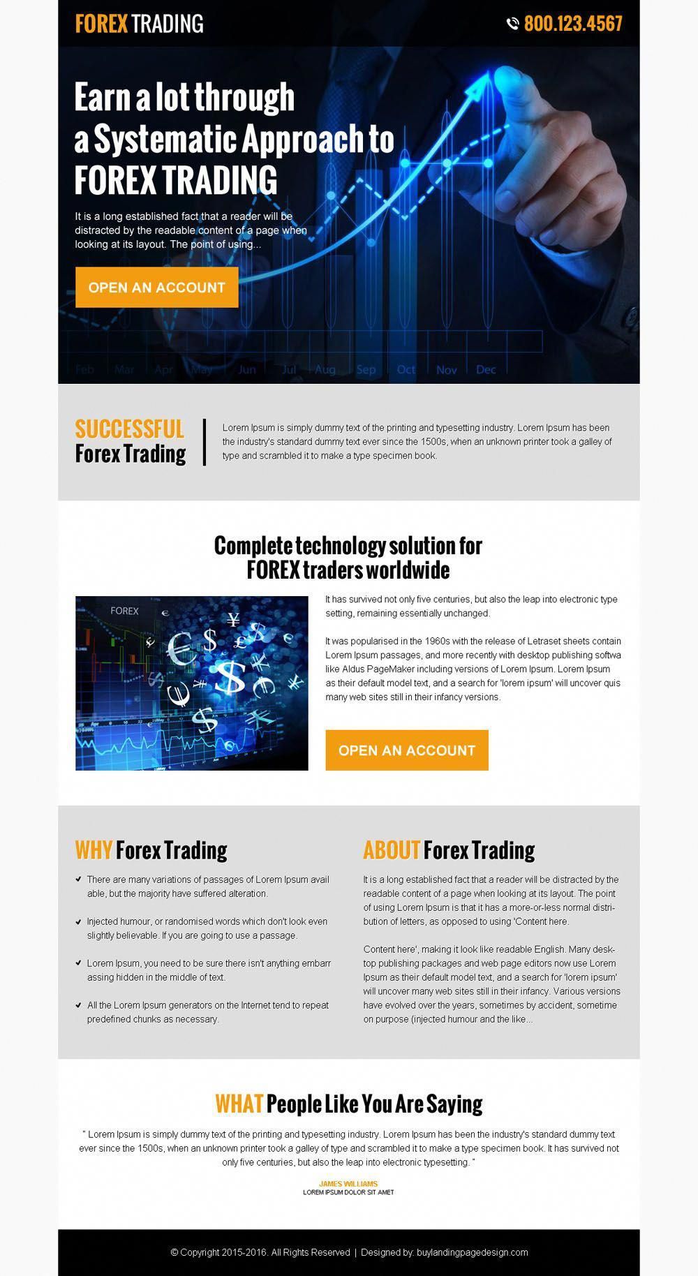Forex Trader Forextradingsoftware Landing Page Forex Trading Forex