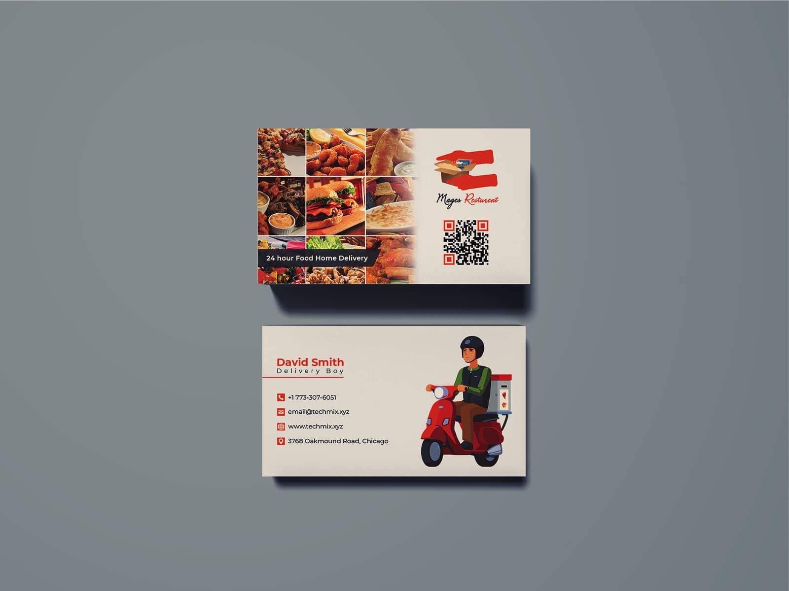 Food Delivery Business Card Restaurant Business Cards Spa Business Cards Design Cool Business Cards