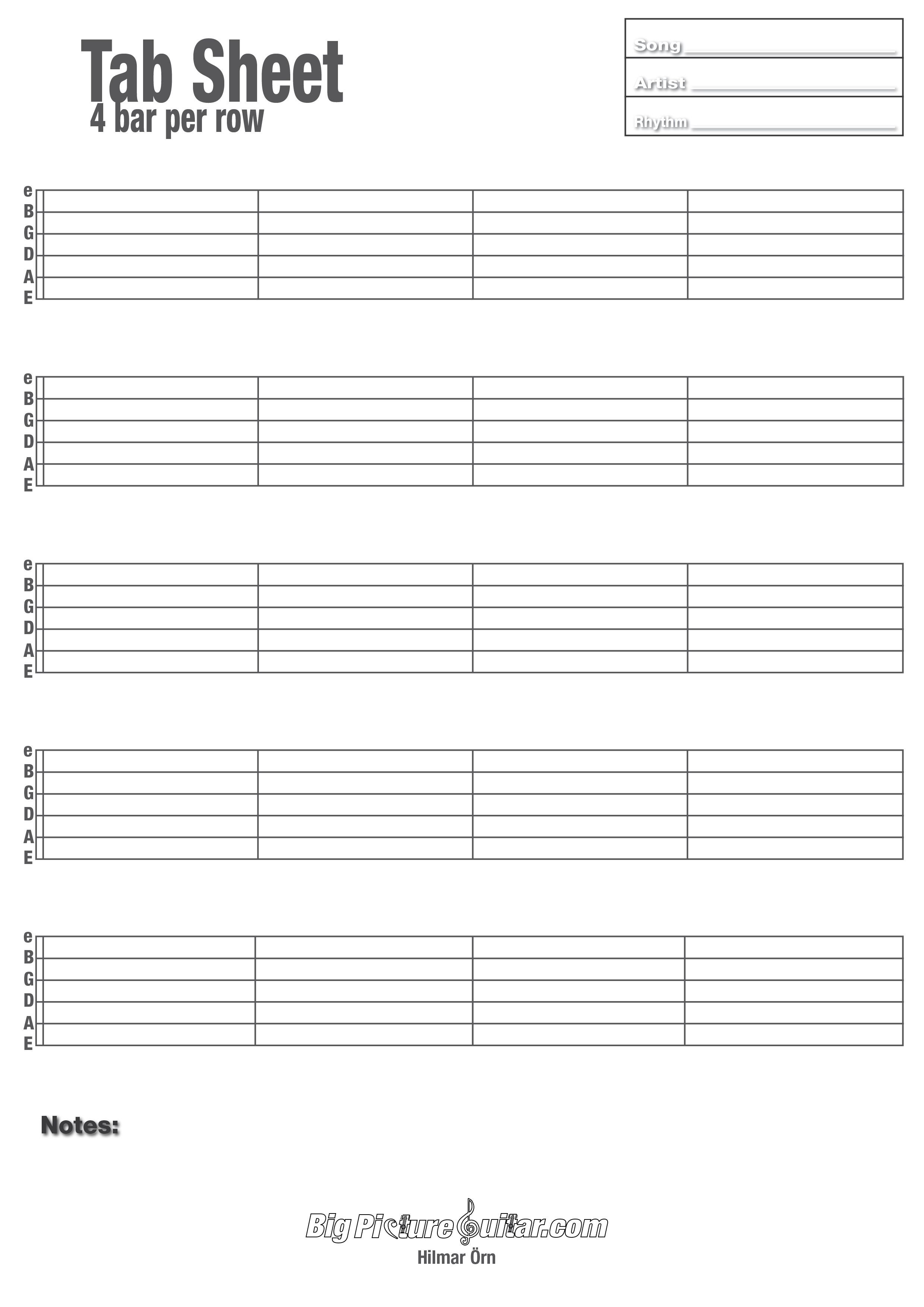 Printable Blank Guitar Tab Sheets Guitar Tabs Acoustic Guitar Tabs Guitar Tabs Songs