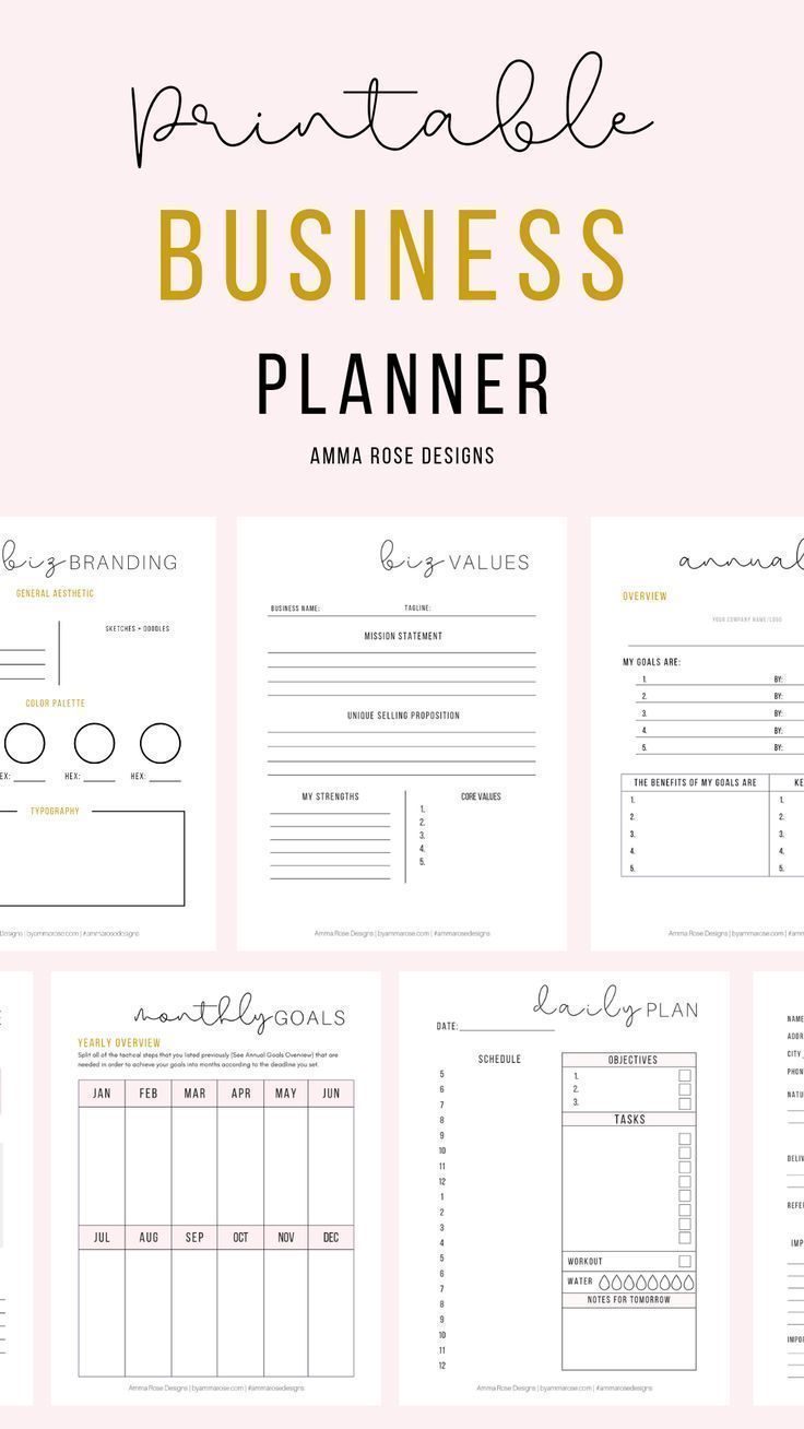 Small Business Planner Small Business Printable Planner Home Business Expense Track Business Planner Printables Small Business Planner Business Planner