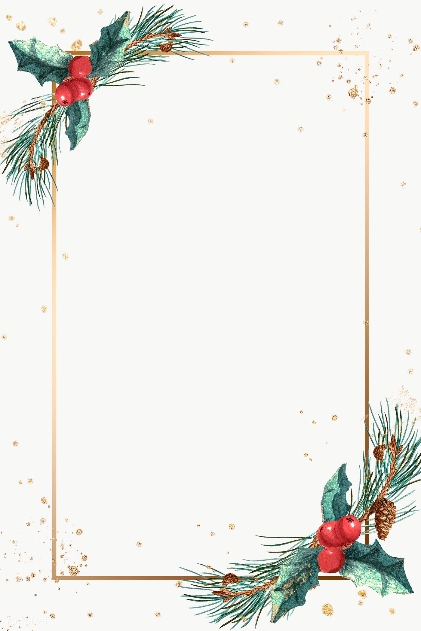 Festive Golden Rectangle Frame Vector Premium Image By Rawpixel Com Donlaya Christmas Christmas Wallpaper Backgrounds Christmas Lettering Christmas Frames