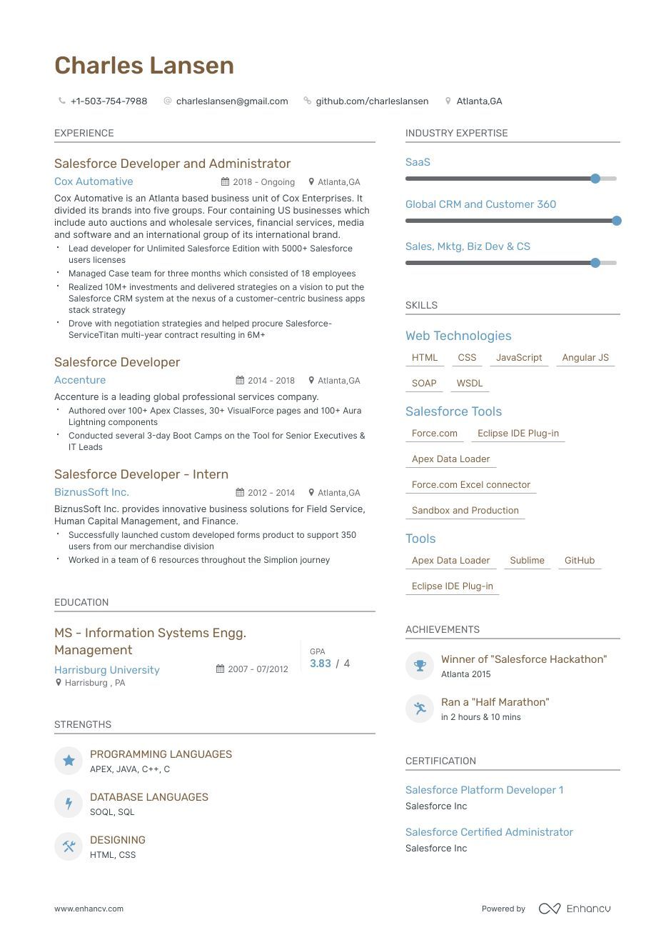 Top Salesforce Developer Resume Examples 9 Samples Tips Bundle Salesforce Developer Resume Examples Good Resume Examples