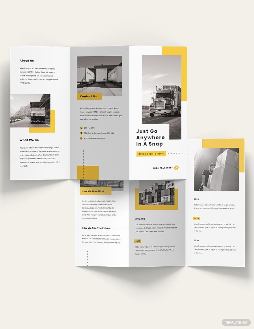 Automotive And Transportation Tri Fold Brochure Template Word Doc Psd Indesign Apple Mac Pages Illustrator Publisher Brochure Design Layout Typography Brochure Brochure Design Template