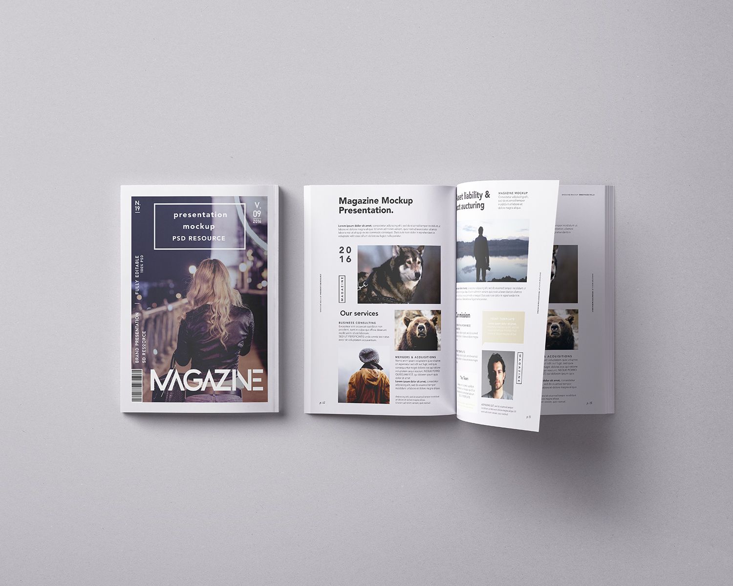 Free Magazine Psd Mockup To Showcase Your Next Project In A Photorealistic Look Psd File Consists Of Magazine Mockup Magazine Mockup Psd Magazine Mockup Free