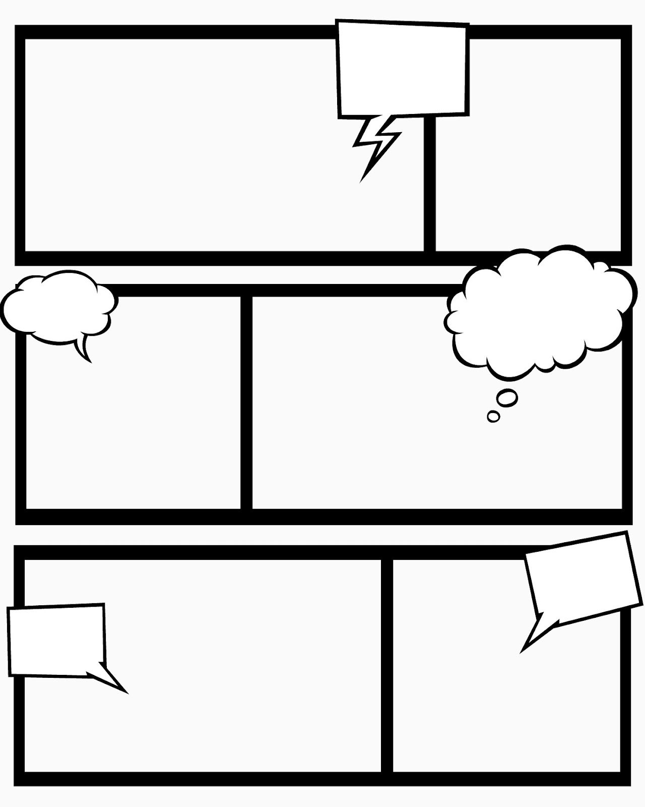 Comic Strip Blank Template Comic Book Template Create Your Own Comic Comic Template