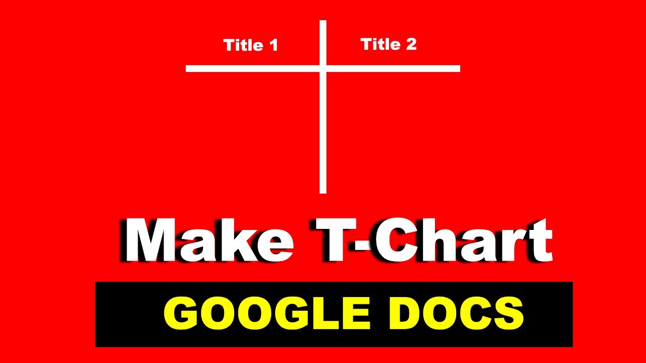 How To Make A T Chart On Google Docs Tutorial Youtube