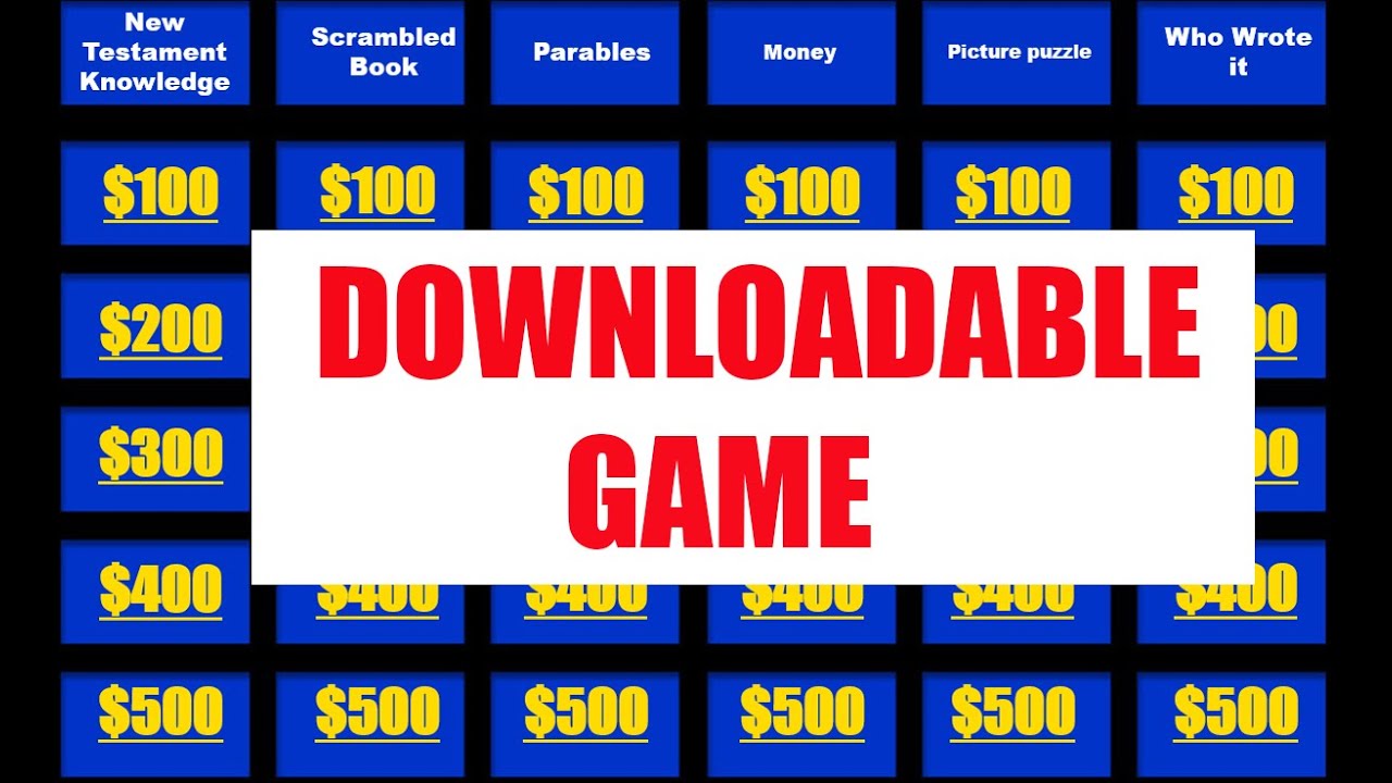 Bible Trivia Biblical Jeopardy Game 3 Downloadable Youtube