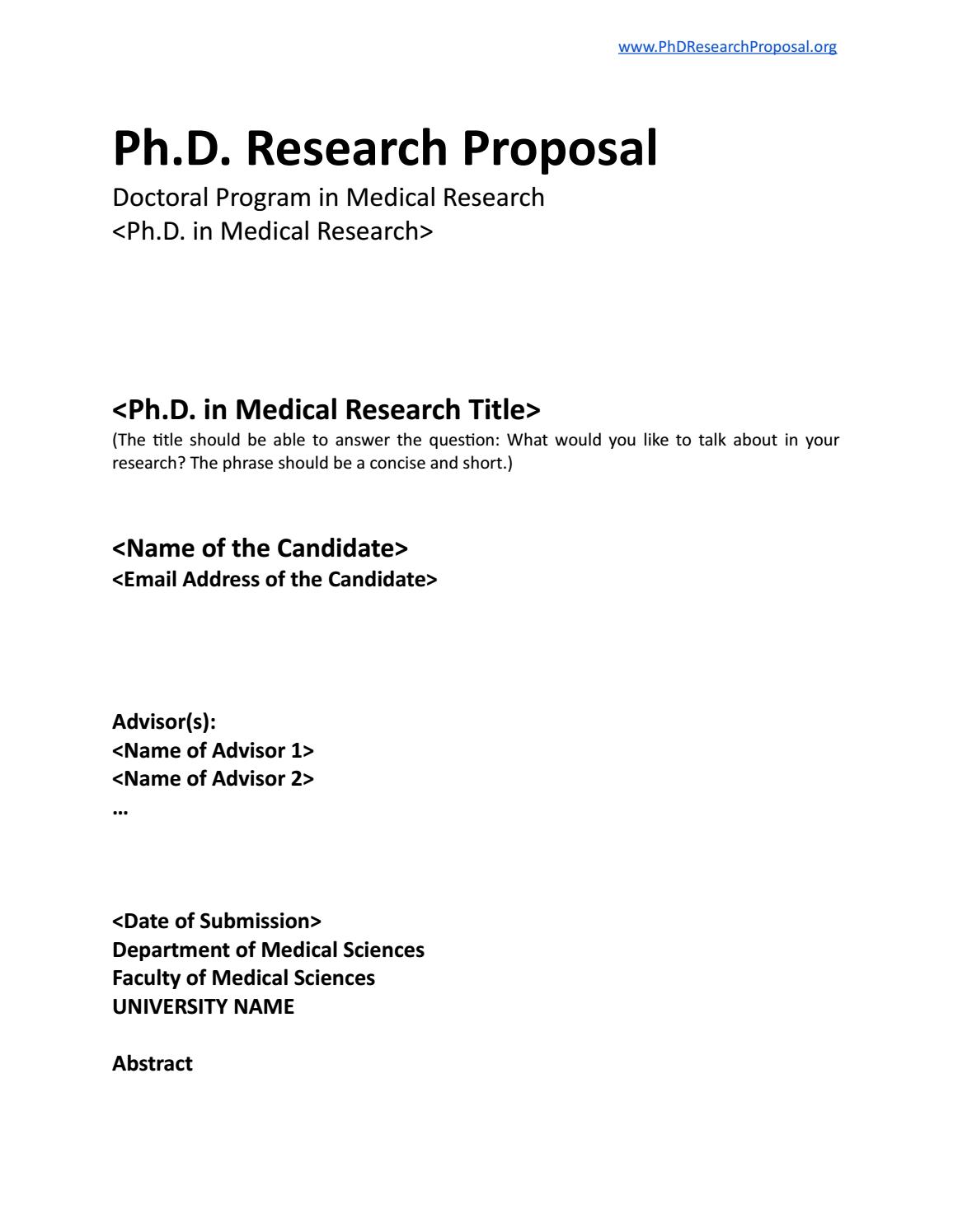 Phd Research Proposal Template By Phd Research Proposal Issuu